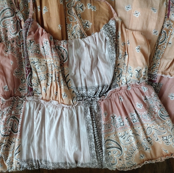 NWOT Lucky Brand Tiered Midi Dress - Picture 2 of 4